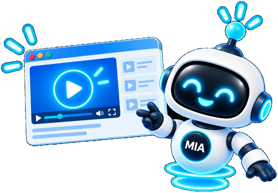 MIA junto a un reproductor de video